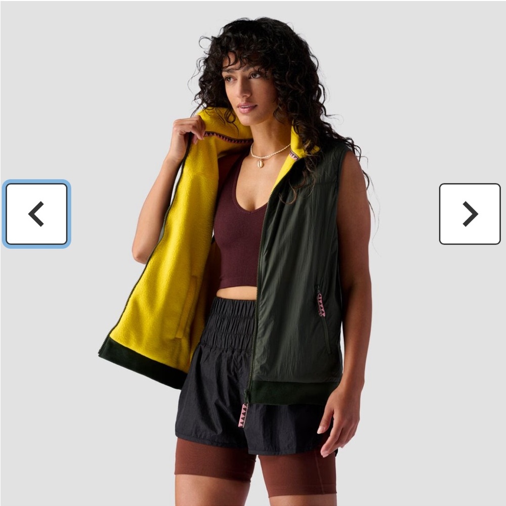 Reversible Green and Yellow Women's Vest